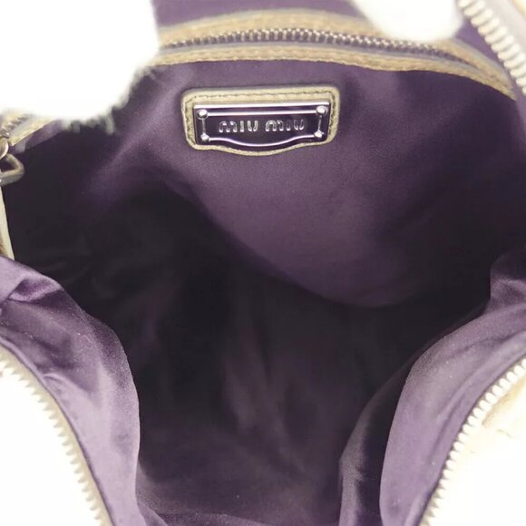 miu miu shoulder bag patchwork stripe leather Authentic T18832 - Picture 9 of 9